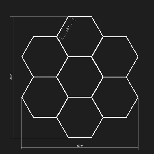 Composizione da 7 esagoni - HexaLightDesign