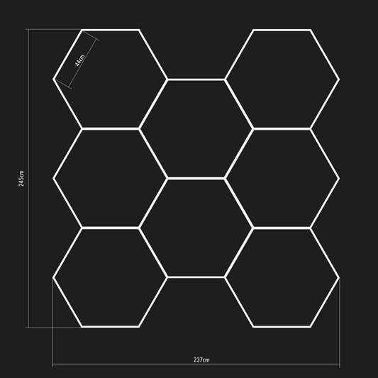 Composizione da 8 esagoni - HexaLightDesign
