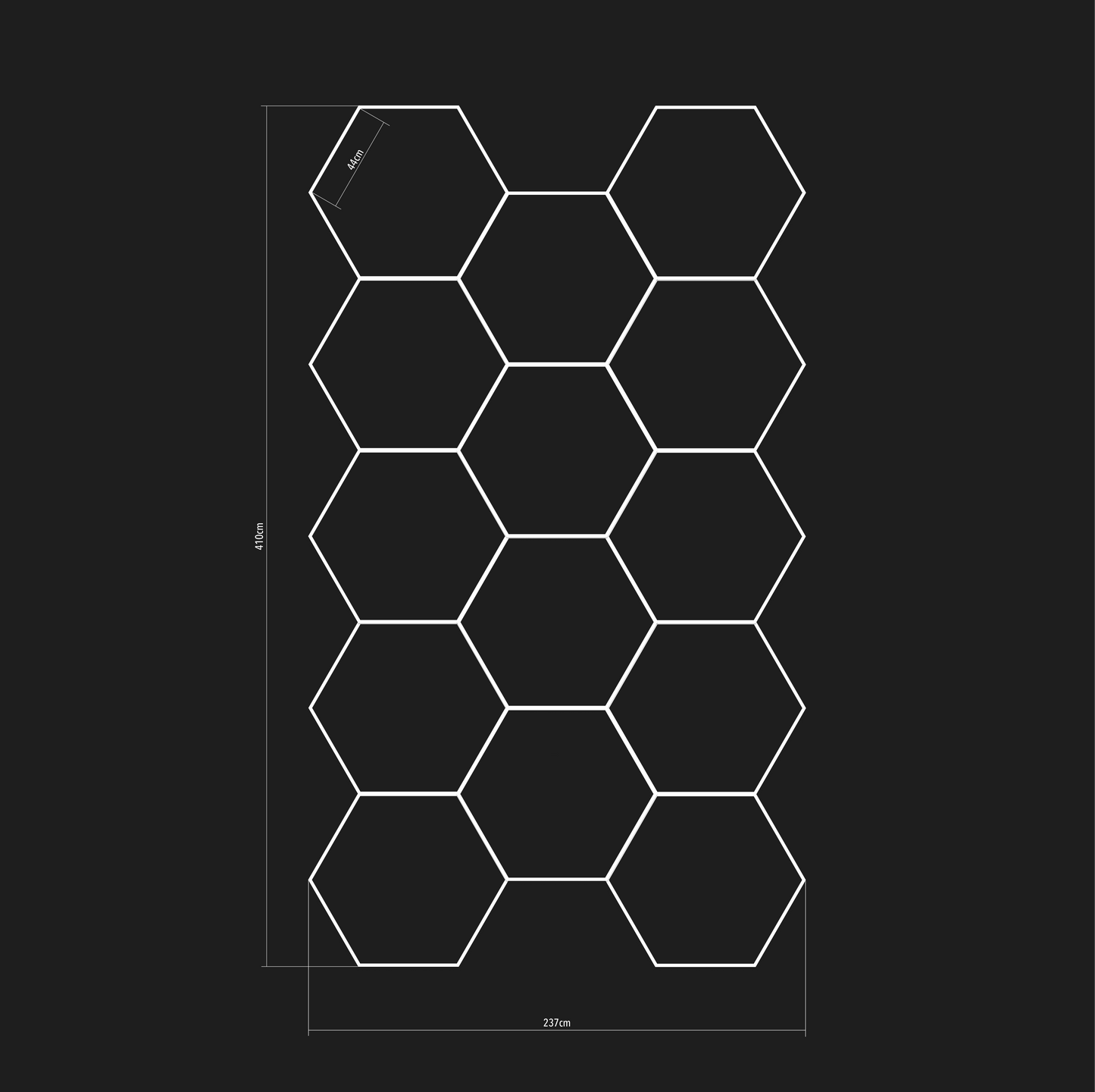 Composizione da 14 esagoni - HexaLightDesign