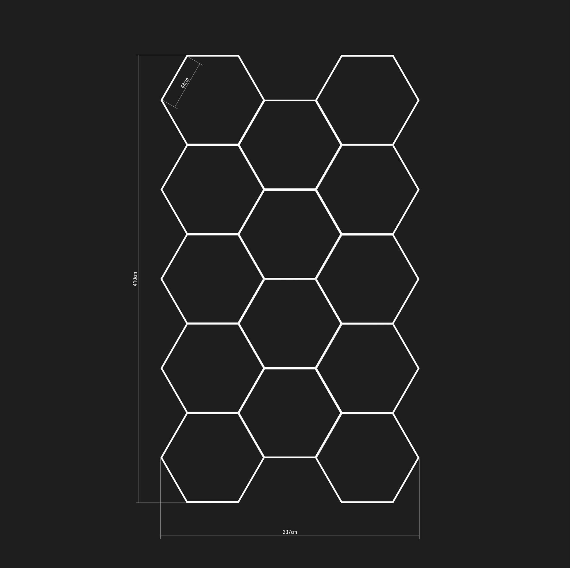 Composizione da 14 esagoni - HexaLightDesign