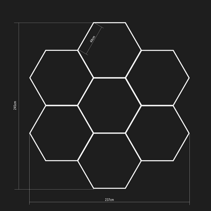 Composizione da 7 esagoni - HexaLightDesign